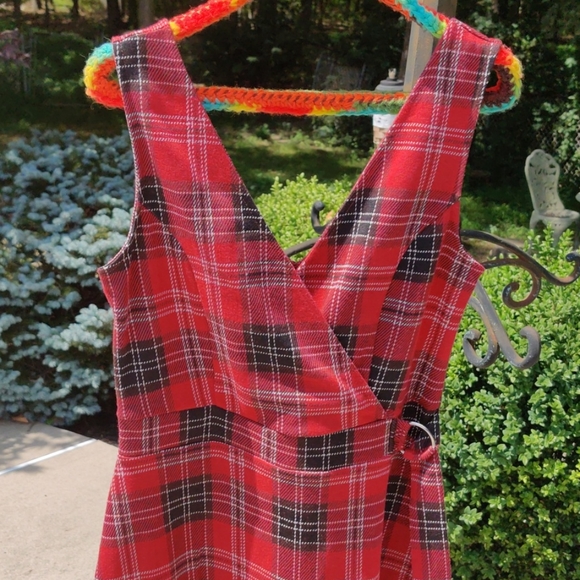 ***SOLD ON DEPOP*** Red Plaid Punk Dress - Picture 7 of 9